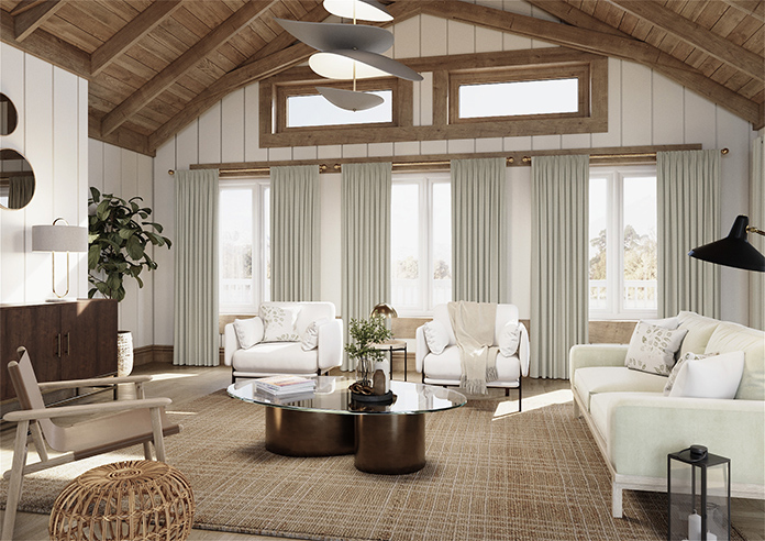 Soft Chevron, Toffee - Made to Measure Curtains - Image 7